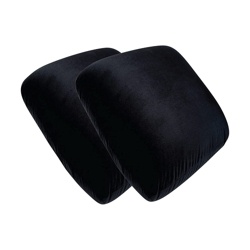 Godryft Memory Foam Car Seat Cushion for Back Support to Relieve Sciatica, Back Pain Relief for Chair and Car (Black) -Set of 2 Pcs